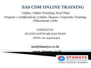 Sas CDM Online Training|Real Basic Concepts In Mumbai