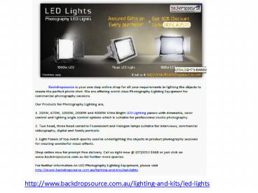 LED Light panels from Backdropsource. FREE DELIVERY !!!
