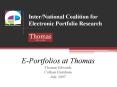 Inter/National Coalition for Electronic Portfolio Research PowerPoint PPT Presentation