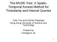 The MV3R-Tree: A Spatio-Temporal Access Method for Timestamp and Interval Queries PowerPoint PPT Presentation