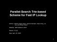 Parallel-Search Trie-based Scheme for Fast IP Lookup PowerPoint PPT Presentation