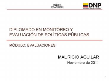 DIPLOMADO EN MONITOREO Y EVALUACI