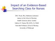 Impact of an Evidence-Based Searching Class for Nurses