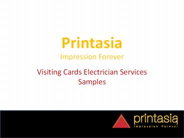 Electrician Services Visiting Card Printers Hyderabad