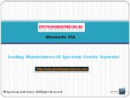 Gravity Separator Manufacturers