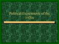 Political Experiments of the 1920s PowerPoint PPT Presentation