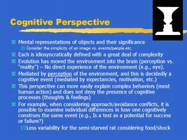 Cognitive Perspective