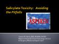 Salicylate Toxicity: Avoiding the Pitfalls PowerPoint PPT Presentation