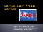 Salicylate Toxicity: Avoiding the Pitfalls