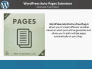 FME WordPress Auto Pages Plugin