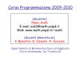 Corso Programmazione 2009-2010 PowerPoint PPT Presentation