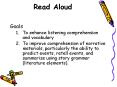 Read Aloud PowerPoint PPT Presentation