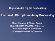 Digital Audio Signal Processing  Lecture-2: Microphone Array Processing