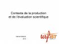 Evaluation des travaux  de la recherche PowerPoint PPT Presentation