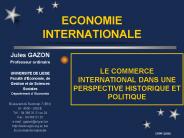 ECONOMIE INTERNATIONALE