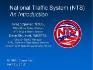 National Traffic System (NTS) An Introduction