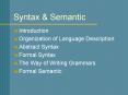 Syntax PowerPoint PPT Presentation