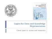 Logics for Data and Knowledge Representation