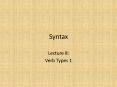 Syntax PowerPoint PPT Presentation