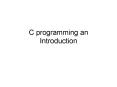 C programming an Introduction PowerPoint PPT Presentation
