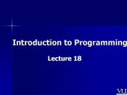 Introduction to Programming