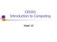 CIS101 Introduction to Computing PowerPoint PPT Presentation