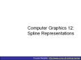 Computer Graphics 12: Spline Representations PowerPoint PPT Presentation