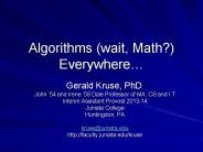 Algorithms (wait, Math?) Everywhere