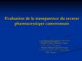 Evaluation de la transparence du secteur pharmaceutique camerounais PowerPoint PPT Presentation