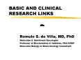 BASIC AND CLINICAL RESEARCH LINKS PowerPoint PPT Presentation