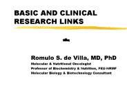 BASIC AND CLINICAL RESEARCH LINKS