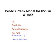 Per-MS Prefix Model for IPv6 in WiMAX