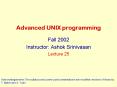 Advanced UNIX programming PowerPoint PPT Presentation