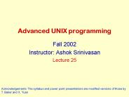 Advanced UNIX programming