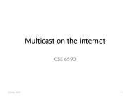 Multicast on the Internet