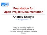 Foundation for Open Project Documentation
