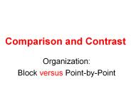 Comparison and Contrast
