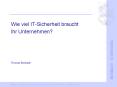 Wie viel IT-Sicherheit braucht PowerPoint PPT Presentation