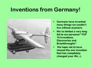Inventions from Germany!