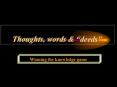 Thoughts, words PowerPoint PPT Presentation