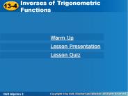 Inverses of Trigonometric Functions