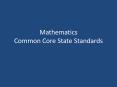 Mathematics Common Core State Standards PowerPoint PPT Presentation