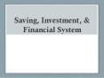 Saving, Investment, PowerPoint PPT Presentation