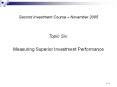 Second Investment Course  PowerPoint PPT Presentation