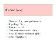 Dividend policy