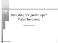 Investing for grown ups? Value Investing PowerPoint PPT Presentation