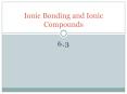 Ionic Bonding and Ionic Compounds PowerPoint PPT Presentation
