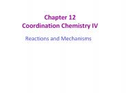 Chapter 12 Coordination Chemistry IV