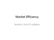 Market Efficiency