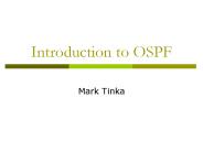 Introduction to OSPF